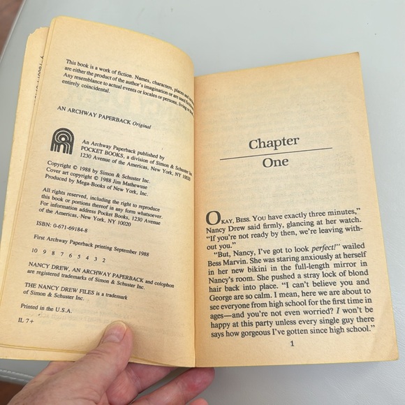 ⛱️2/$5⛱️Nancy Drew Files, Case 27, Most Likely to Die, paperback book - Picture 6 of 7